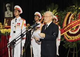 Lời điếu Đại tướng Võ Nguyên Giáp do Tổng Bí thư  Nguyễn Phú Trọng, Trưởng Ban Lễ tang đọc tại Lễ truy điệu Đại tướng 